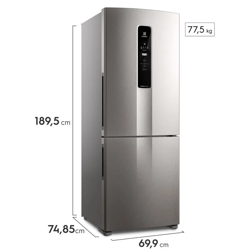 Refrigerador Inverter Electrolux Frost Free 488L Fresh&Flex Color Inverso Aspecto Inox (IB55S)