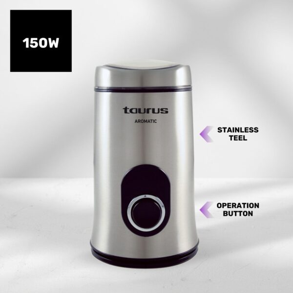 Molinillo De Café Taurus Aromatic – 150W, 50 g, Acero Inoxidable